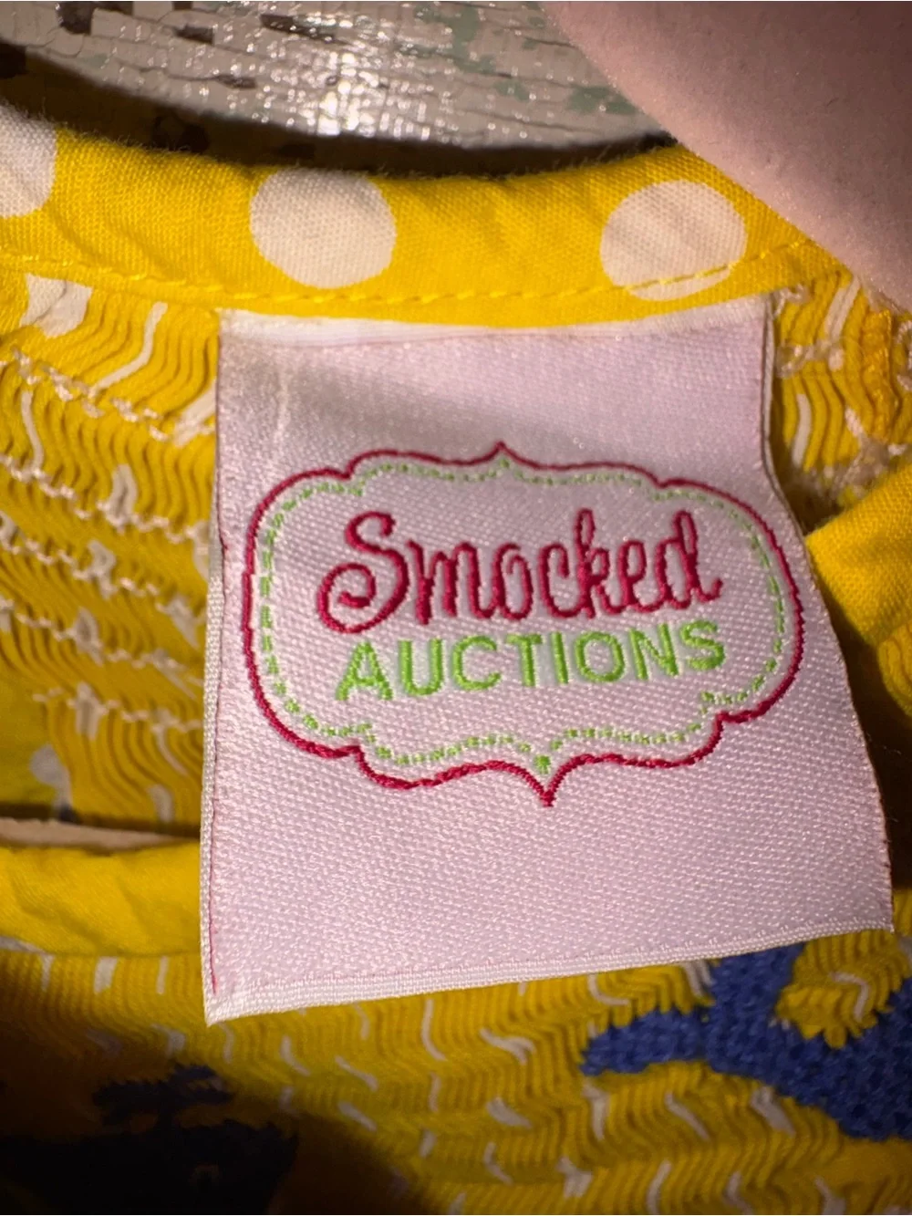 Yellow Polka Dot Whale Smocked Girls' Dress